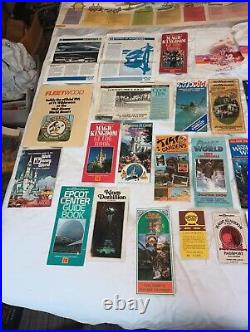 Vintage Disney World Magic Kingdom Ticket Books Map Paperwork Lot
