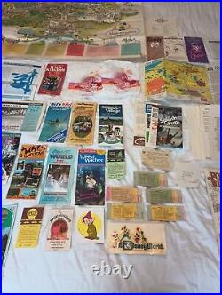Vintage Disney World Magic Kingdom Ticket Books Map Paperwork Lot