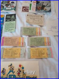 Vintage Disney World Magic Kingdom Ticket Books Map Paperwork Lot