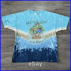 Vintage Disney World Splash Mountain Mickey Blue Tie Dye T Shirt Size XXL 25X31
