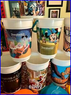 Vintage Disneyland Popcorn Bucket Lot Of 13 with Various Themes