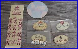 Vintage Disneyland Theme Park Cast Member Employee Lot Badges Tags Papers Disney