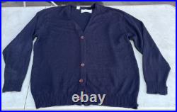 Vintage Disneyland Theme Park Employee Blue Cardigan with Anaheim Tag Disney 2XL