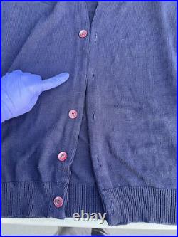Vintage Disneyland Theme Park Employee Blue Cardigan with Anaheim Tag Disney 2XL