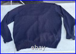 Vintage Disneyland Theme Park Employee Blue Cardigan with Anaheim Tag Disney 2XL