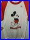 Vintage Mickey Mouse Disneyland T Shirt USA Disney Jersey Style Red NOS Med