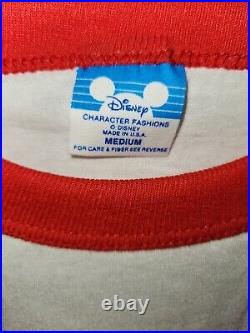 Vintage Mickey Mouse Disneyland T Shirt USA Disney Jersey Style Red NOS Med