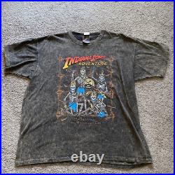 Vintage NWT 1990's Indiana Jones Adventure Single Stitch T-shirt Disneyland Puff