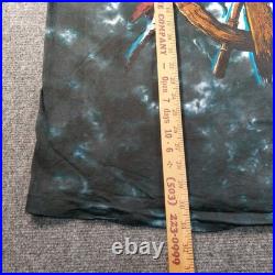 Vintage Pirates of The Caribbean Shirt Mens XL RARE Liquid Blue Archive Sample