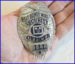 Vintage Rare Disney World Security Officer Shirt Badge Special Number 111