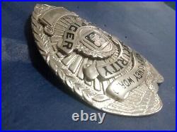 Vintage Rare Walt Disney World Security Officer Uniform Badge full size orig