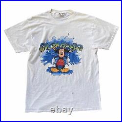 Vintage Splash Mountain T-Shirt Walt Disney World Mickey Mouse Adult Large White