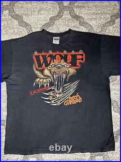 Vintage The Big Bad Wolf T-shirt XXL Busch Gardens Disney Cartoon USA Made Vtg