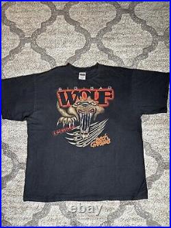 Vintage The Big Bad Wolf T-shirt XXL Busch Gardens Disney Cartoon USA Made Vtg