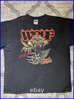 Vintage The Big Bad Wolf T-shirt XXL Busch Gardens Disney Cartoon USA Made Vtg