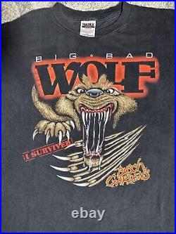 Vintage The Big Bad Wolf T-shirt XXL Busch Gardens Disney Cartoon USA Made Vtg