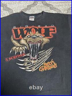 Vintage The Big Bad Wolf T-shirt XXL Busch Gardens Disney Cartoon USA Made Vtg