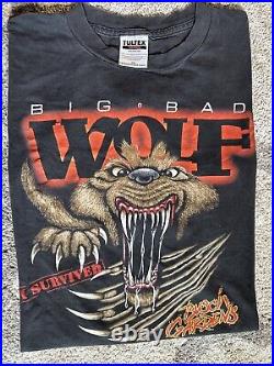 Vintage The Big Bad Wolf T-shirt XXL Busch Gardens Disney Cartoon USA Made Vtg