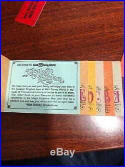 Vintage WALT DISNEY WORLD Coupon Book Theme Park Tickets 2 Sequential Numbers