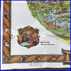 Vintage Walt Disney Disneyland Park Map 1979 Poster 29 X 43 Flawed Large