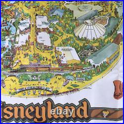 Vintage Walt Disney Disneyland Park Map 1979 Poster 29 X 43 Flawed Large