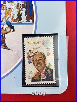 Vintage Walt Disney Disneyland Theme Park Postcard with 2 Stamps