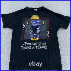 Vintage Walt Disney Twilight Zone Tower of Terror T-Shirt Mens Medium Mickey 90s