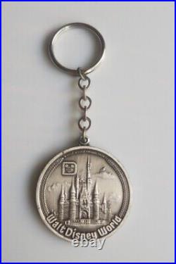Vintage Walt Disney World Theme 6 Park Keychain Metal Coin Medallion? R