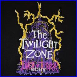 Vtg 1990s Twilight Zone Tower of Terror Glow in Dark M Disney Designs T-Shirt