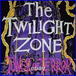 Vtg 1990s Twilight Zone Tower of Terror Glow in Dark M Disney Designs T-Shirt