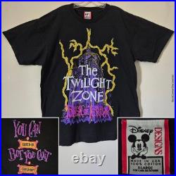 Vtg 1990s Twilight Zone Tower of Terror Glow in Dark XL Disney Designs T-Shirt Vtg 1990s Twilight Zone Tower of Terror Glow in Dark XL Disney Designs T-Shirt