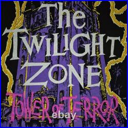 Vtg 1990s Twilight Zone Tower of Terror Glow in Dark XL Disney Designs T-Shirt Vtg 1990s Twilight Zone Tower of Terror Glow in Dark XL Disney Designs T-Shirt