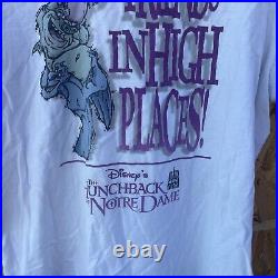 Vtg 90s Hunchback Of Notre Dame Mens XL T-Shirt Disney Theme Parks Gargoyles