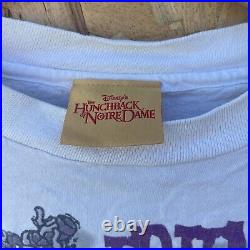 Vtg 90s Hunchback Of Notre Dame Mens XL T-Shirt Disney Theme Parks Gargoyles