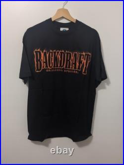 Vtg 90s Universal Studios Backdraft Film Movie Shirt Men's Size L 1996