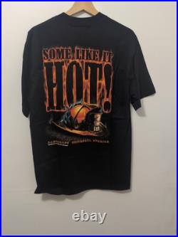 Vtg 90s Universal Studios Backdraft Film Movie Shirt Men's Size L 1996