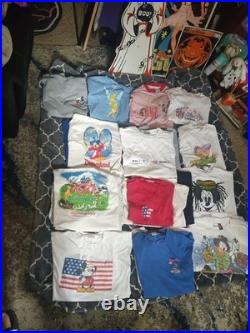 Vtg 90s y2k Reseller Lot of 21 T-shirts Disney Theme Park Tourist