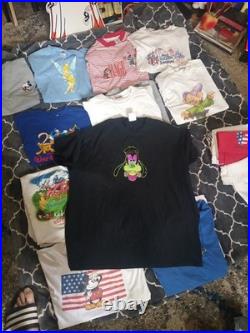 Vtg 90s y2k Reseller Lot of 21 T-shirts Disney Theme Park Tourist