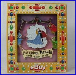WDI Disney LE 200 Jumbo Spinner Pin Sleeping Beauty 60th Anniversary Aurora