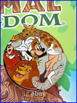WDW 2009 Booster Pack Disney's Animal Kingdom Theme Park 4 Pin Set Sealed NIB
