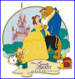 WDW (2021 Destination D) Beauty & The Beast 30th Anniversary Jumbo Pin (D23)