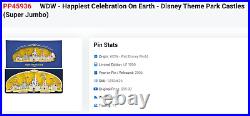 WDW DISNEY Happiest Celebration On Earth Theme Park Castles SUPER JUMBO LE PIN