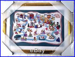 WDW Disney Framed 9 Pin Set It's A Small World A Magical Transformation LE 300