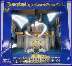 WDW Disneyland Castle Playset 50th Years Celebration Theme Park Golden Edition