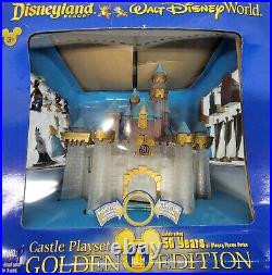 WDW Disneyland Castle Playset 50th Years Celebration Theme Park Golden Edition