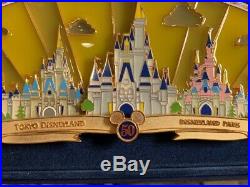 WDW Happiest Celebration On Earth Disney Park Castles Super Jumbo Pin NIB LE