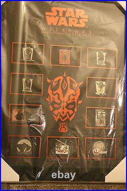 WDW Star Wars Weekends 2012 Framed Pin Set Including Rare Completer Pin LE 2000