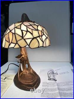 Walt Disney Authentic Tiffany Style Stained Glass Tinkerbell Lamp