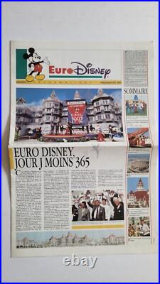 Walt Disney Euro Disney 1992 Opening Commemorative Passport Ticket & Newsletter Walt Disney Euro Disney 1992 Opening Commemorative Passport Ticket & Newsletter