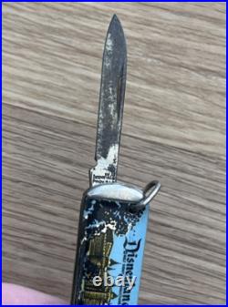 Walt Disney Productions Disneyland Theme Park Souvenir 2 Blade Folding Knife